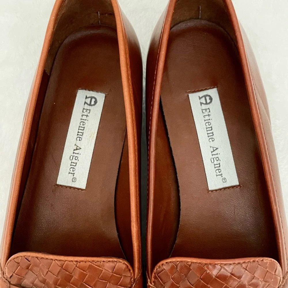 Vintage Etienne Aigner Ally Leather Tassel Loafers - Picture 5 of 5